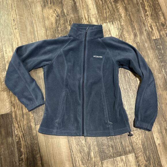 Columbia Benton Springs Full Zip Jacket Medium M Navy Blue Womens - Picture 1 of 5